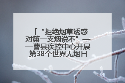 “拒绝烟草诱惑 对第一支烟说不”——曹县疾控中心开展第38个世界无烟日科普宣传活动