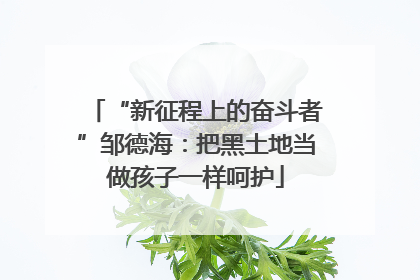 “新征程上的奋斗者”邹德海：把黑土地当做孩子一样呵护