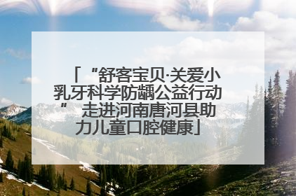 “舒客宝贝·关爱小乳牙科学防龋公益行动” 走进河南唐河县助力儿童口腔健康