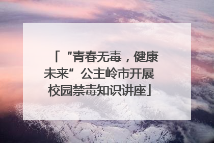 “青春无毒，健康未来”公主岭市开展校园禁毒知识讲座