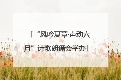“风吟夏章·声动六月”诗歌朗诵会举办