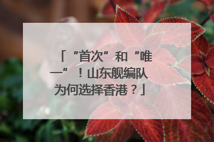 “首次”和“唯一”！山东舰编队为何选择香港？