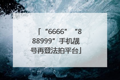 “6666”“888999”手机靓号再登法拍平台