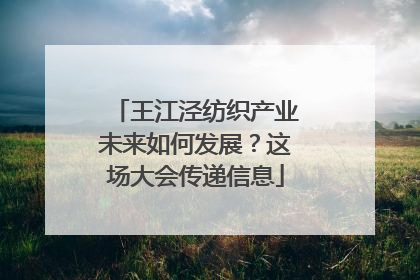 王江泾纺织产业未来如何发展？这场大会传递信息