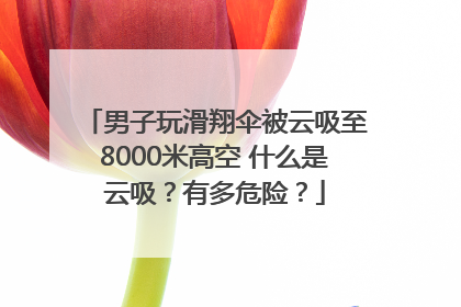 男子玩滑翔伞被云吸至8000米高空 什么是云吸？有多危险？