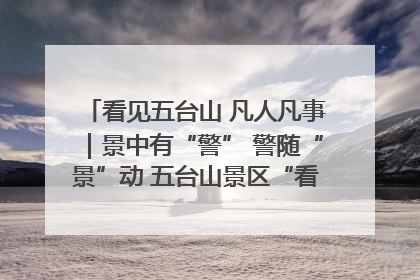看见五台山 凡人凡事｜景中有“警” 警随“景”动 五台山景区“看得见”的平安守护