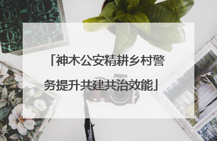 神木公安精耕乡村警务提升共建共治效能