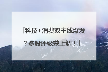 科技+消费双主线爆发？多股评级获上调！