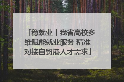 稳就业丨我省高校多维赋能就业服务 精准对接自贸港人才需求