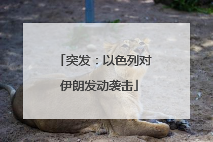 突发：以色列对伊朗发动袭击