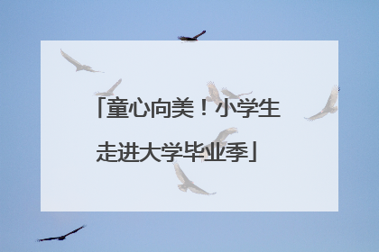 童心向美！小学生走进大学毕业季