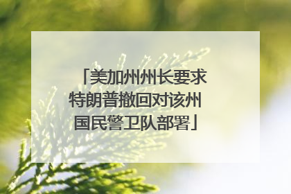 美加州州长要求特朗普撤回对该州国民警卫队部署