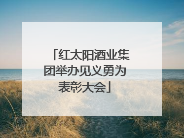 红太阳酒业集团举办见义勇为表彰大会