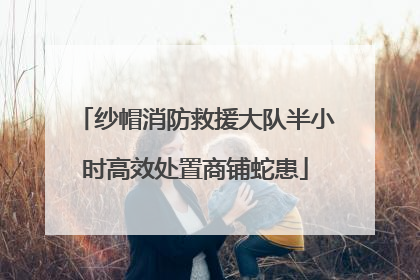 纱帽消防救援大队半小时高效处置商铺蛇患