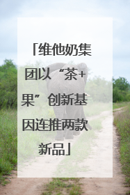 维他奶集团以“茶+果”创新基因连推两款新品