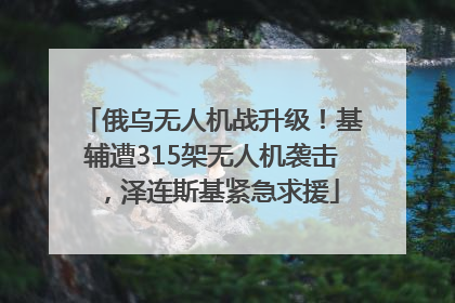 俄乌无人机战升级！基辅遭315架无人机袭击，泽连斯基紧急求援
