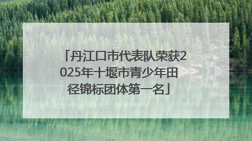 丹江口市代表队荣获2025年十堰市青少年田径锦标团体第一名