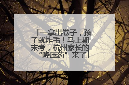 一拿出卷子，孩子就炸毛！马上期末考，杭州家长的“降压药”来了