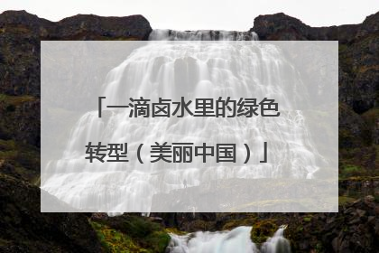 一滴卤水里的绿色转型（美丽中国）