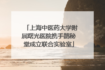 上海中医药大学附属曙光医院携手鹊秘堂成立联合实验室