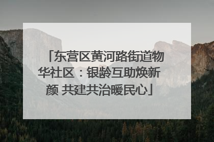 东营区黄河路街道物华社区：银龄互助焕新颜 共建共治暖民心