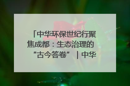 中华环保世纪行聚焦成都：生态治理的“古今答卷”｜中华环保世纪行