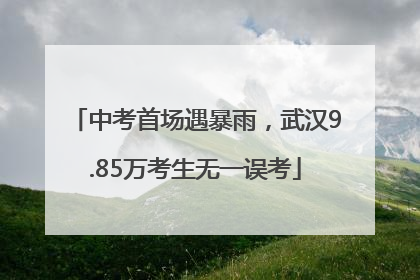 中考首场遇暴雨，武汉9.85万考生无一误考