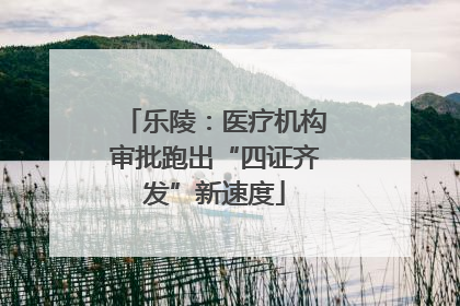乐陵：医疗机构审批跑出“四证齐发”新速度