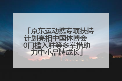京东运动携专项扶持计划亮相中国体博会 0门槛入驻等多举措助力中小品牌成长