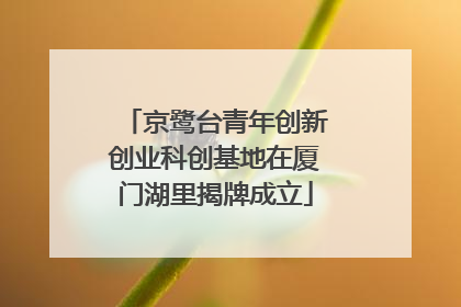 京鹭台青年创新创业科创基地在厦门湖里揭牌成立