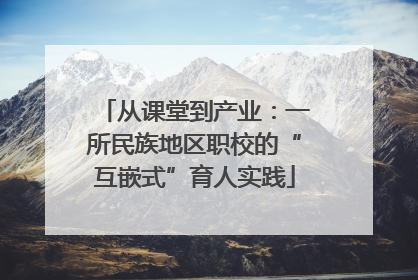 从课堂到产业：一所民族地区职校的“互嵌式”育人实践