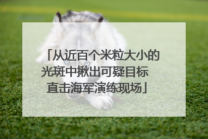 从近百个米粒大小的光斑中揪出可疑目标 直击海军演练现场