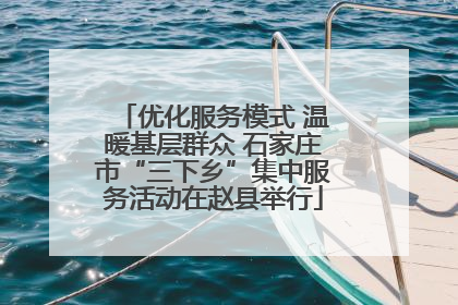 优化服务模式 温暖基层群众 石家庄市“三下乡”集中服务活动在赵县举行