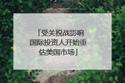 受关税战影响 国际投资人开始重估美国市场