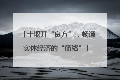 十堰开“良方”，畅通实体经济的“筋络”