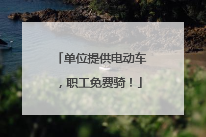 单位提供电动车，职工免费骑！