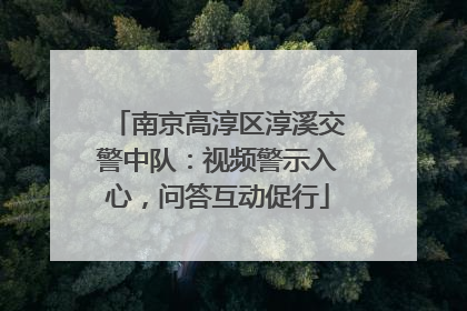 南京高淳区淳溪交警中队：视频警示入心，问答互动促行