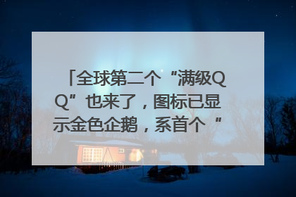 全球第二个“满级QQ”也来了，图标已显示金色企鹅，系首个“满级QQ”的小号