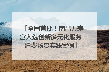 全国首批！南昌万寿宫入选创新多元化服务消费场景实践案例