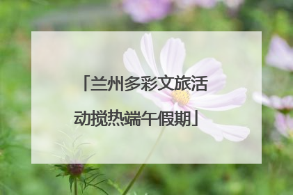 兰州多彩文旅活动搅热端午假期