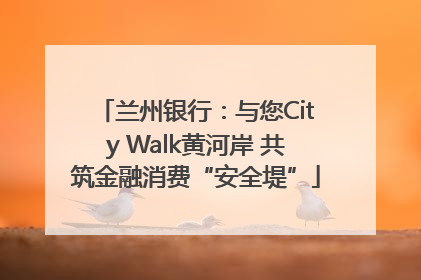 兰州银行：与您City Walk黄河岸 共筑金融消费“安全堤”