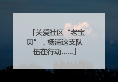 关爱社区“老宝贝”，杨浦这支队伍在行动……