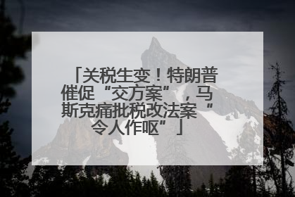 关税生变！特朗普催促“交方案”，马斯克痛批税改法案“令人作呕”