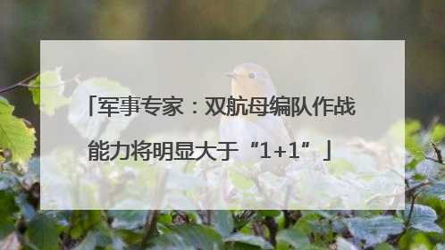 军事专家：双航母编队作战能力将明显大于“1+1”