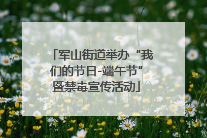 军山街道举办“我们的节日-端午节”暨禁毒宣传活动