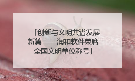 创新与文明共谱发展新篇——润和软件荣膺全国文明单位称号