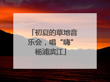 初夏的草地音乐会，唱“嗨”杨浦滨江