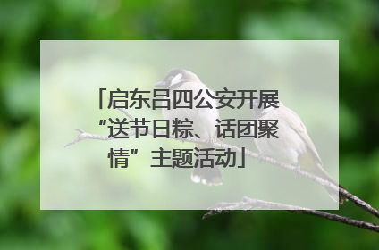 启东吕四公安开展“送节日粽、话团聚情”主题活动