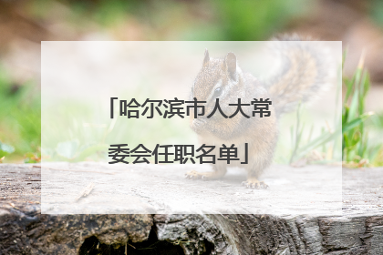 哈尔滨市人大常委会任职名单