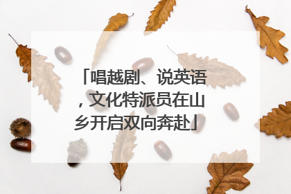 唱越剧、说英语，文化特派员在山乡开启双向奔赴